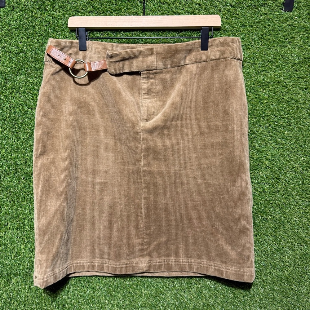 American Living Tan Corduroy Skirt - Size 14